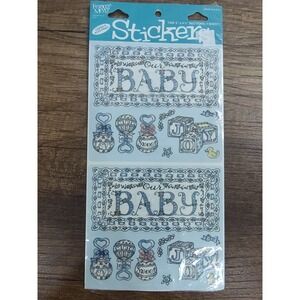 Frances Meyer Baby Stickers Rare Vintage Baby Shower Sticker Sheet Crafts NOS